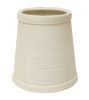 Slant Hardback Chandelier Lampshade with Flame Clip, Off White (Set of 6)
