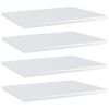 Bookshelf Boards 4 pcs High Gloss White 15.7"x11.8"x0.6" Engineered Wood