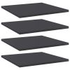 Bookshelf Boards 4 pcs Gray 15.7"x15.7"x0.6" Engineered Wood
