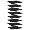 Bookshelf Boards 8 pcs Black 15.7"x15.7"x0.6" Engineered Wood
