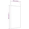 Door Mirror Black 15.7"x31.5" Glass and Aluminum