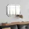 Large Wall-Mounted Silver Decorative Rectangular Wall Mirror for Home, Living Room, Bedroom, Entryway (clear HD mirror)