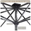 9ft Outdoor Patio Umbrella, with Solar-powered LED Light