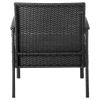 Manhattan Comfort Noli Steel Rattan 3-Piece Patio Conversation Set with Cushions in Grey