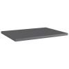 Bookshelf Boards 4 pcs High Gloss Gray 15.7"x11.8"x0.6" Engineered Wood