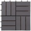 Decking Tiles 10 pcs Gray Wash 11.8"x11.8" Solid Acacia Wood
