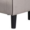 JST Accent Chair with Ottoman, Modern Accent Arm Chair with Footrest, Suit for Living Room Bedroom Small Spaces Apartment Office (Fabric Beige)