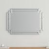 Large Wall-Mounted Silver Decorative Rectangular Wall Mirror for Home, Living Room, Bedroom, Entryway (clear HD mirror)