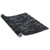 Self-adhesive Furniture Film Black Stone 196.9"x35.4" PVC