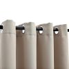 Blackout Curtains with Rings 2 pcs Beige 54"x63" Fabric
