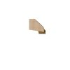 Manhattan Comfort Bradley Floating Corner Desk with Keyboard Shelf in Rustic Brown and Yellow