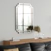 Large Wall-Mounted Silver Decorative Rectangular Wall Mirror for Home, Living Room, Bedroom, Entryway (clear HD mirror)
