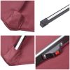 9ft Outdoor Patio Umbrella, with Solar-powered LED Light