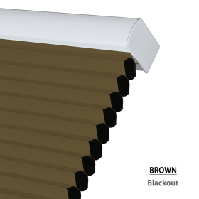 WELLSOURCE Cellular Shades  Honeycomb Blinds Blackout for Windows Bed Room, Office Custom Size (Color: brown)
