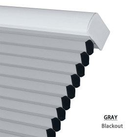 WELLSOURCE Cellular Shades  Honeycomb Blinds Blackout for Windows Bed Room, Office Custom Size (Color: gray)