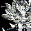 80 mm Feng shui Quartz Crystal Lotus Flower Crafts Glass Paperweight Ornaments Figurines Home Wedding Party Decor Gifts Souvenir